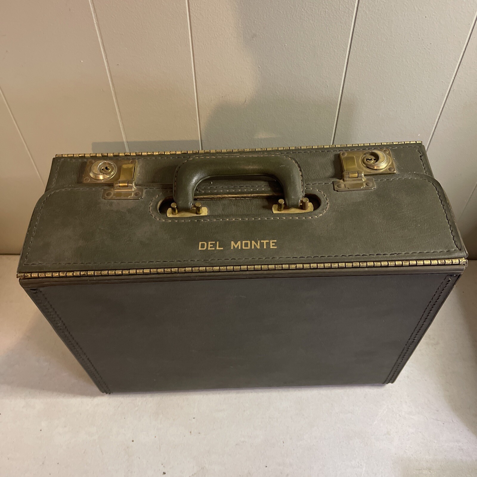 Vintage Del MonteSoftone Tufide Faux Leather Vinyl Coated Locking Carrying Case