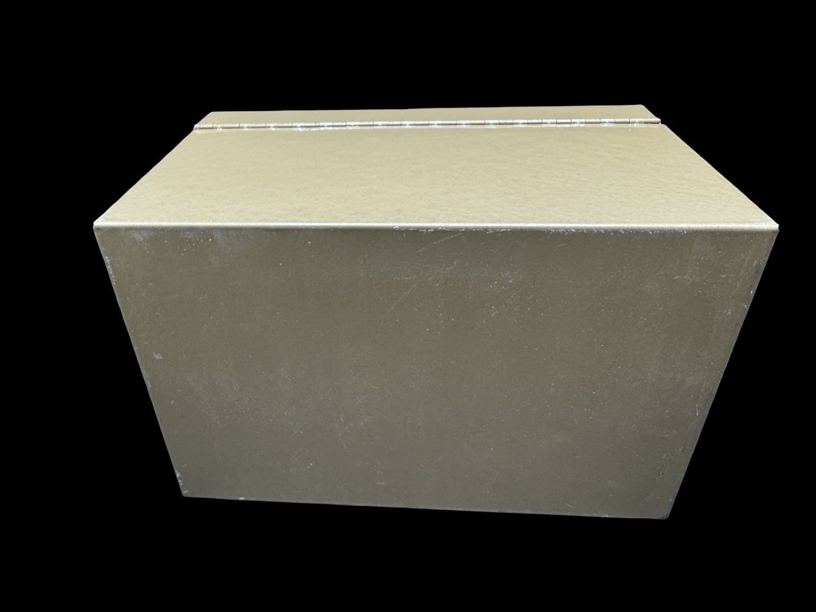 Logan De Luxe Movie Reel Case 10 Reels 5″ Beige Metal Storage Film