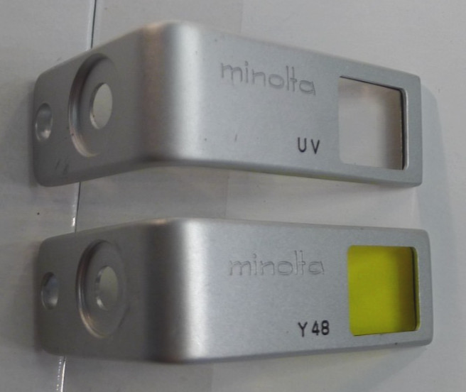 Minolta 16 MG Camera Filters UV & Yellow Y48 – Original – Japan