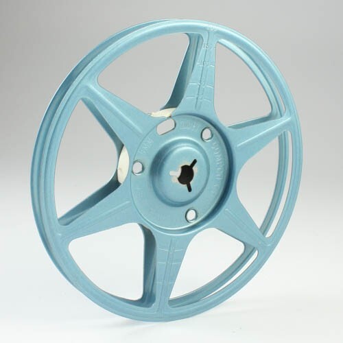 Comco Corp Blue Metal 8mm Film Reel – 5″ in 200 Feet – Vintage