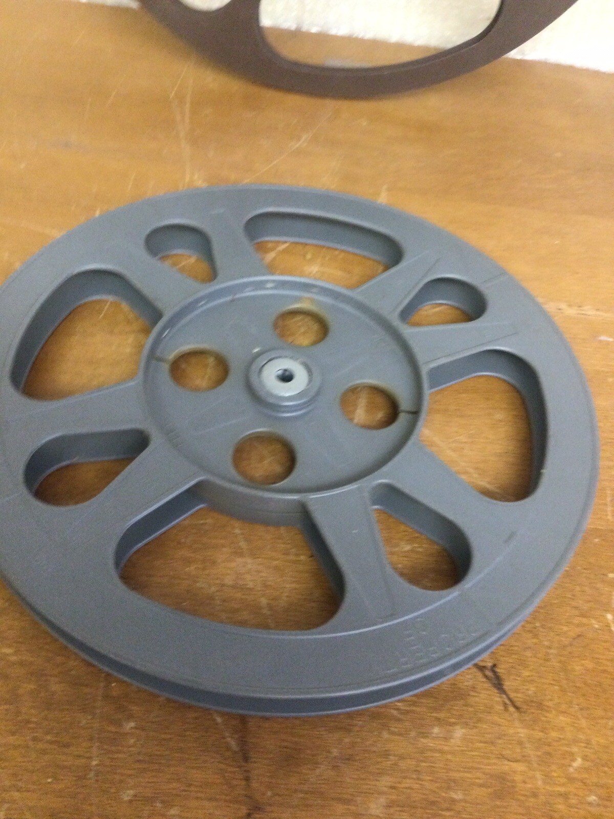Vintage 50 Min. Metal Film Take Up Reel 15”Dia Goldberg Bros USA / 2 Plastic