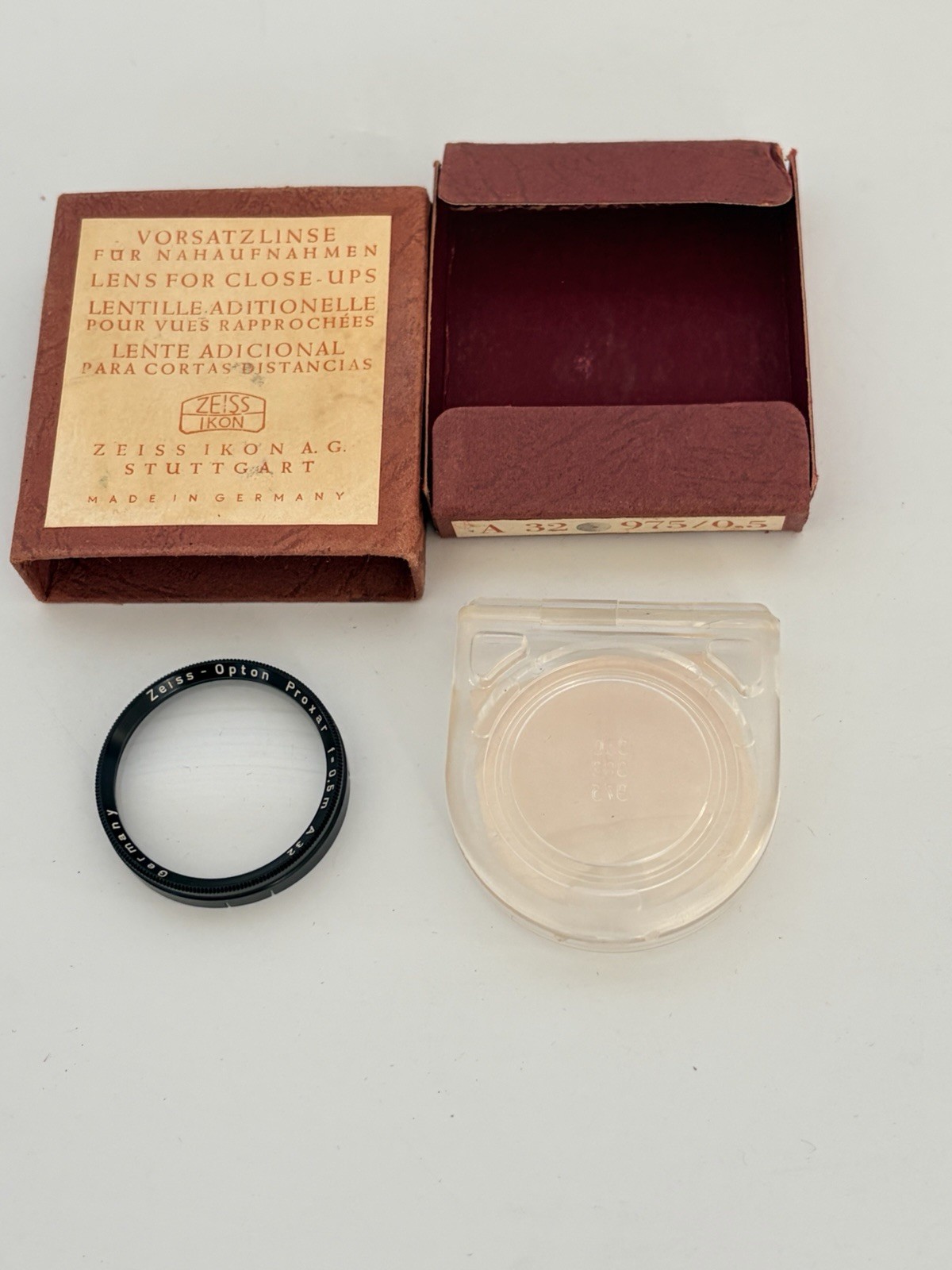 Zeiss Opton Proxar f=0.5mm A32 Push On Filter & Box