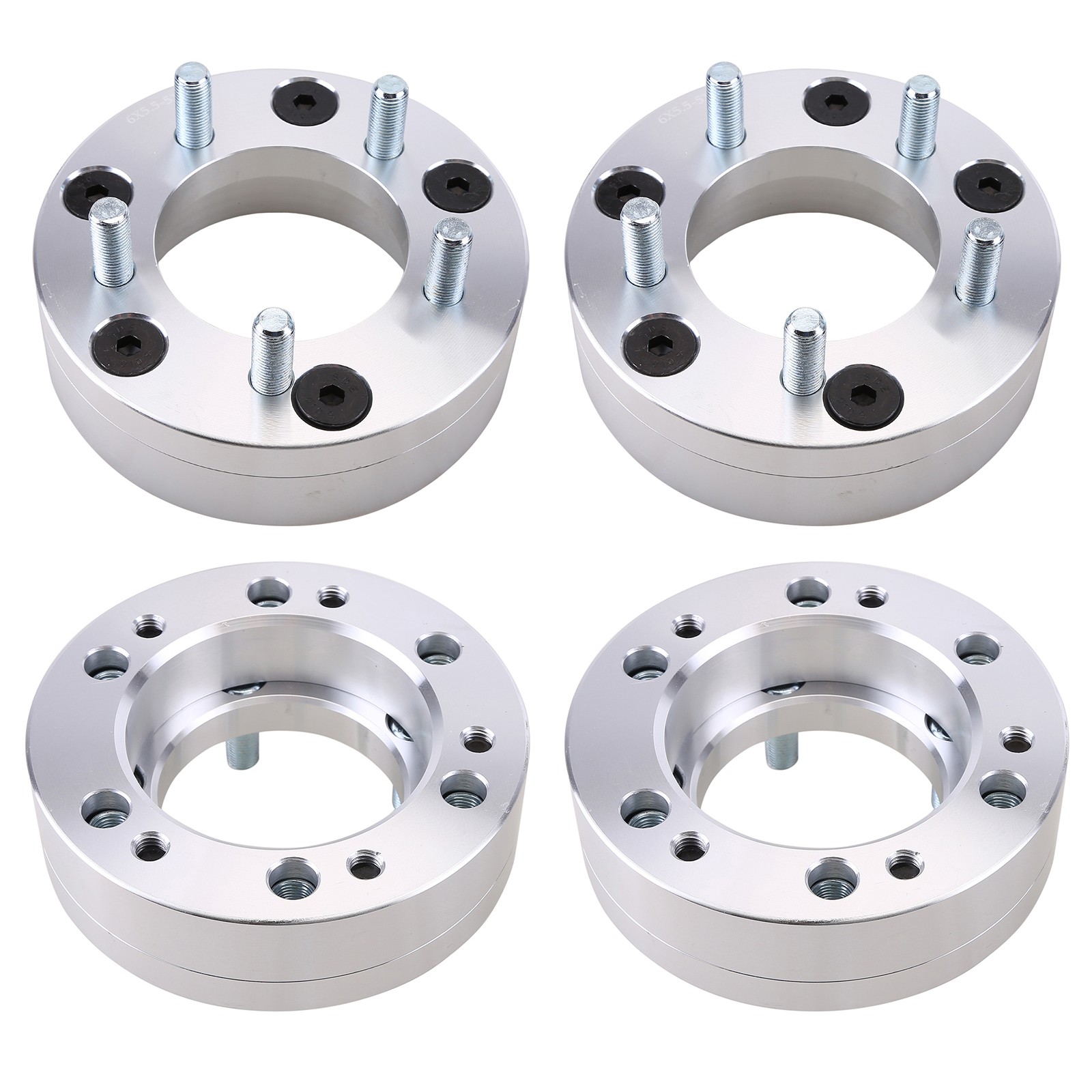 4pc 6X5.5 to 5X4.75 Flange Hubcentric Wheel Spacers 1 Inch 5 Lug Studs for Corve