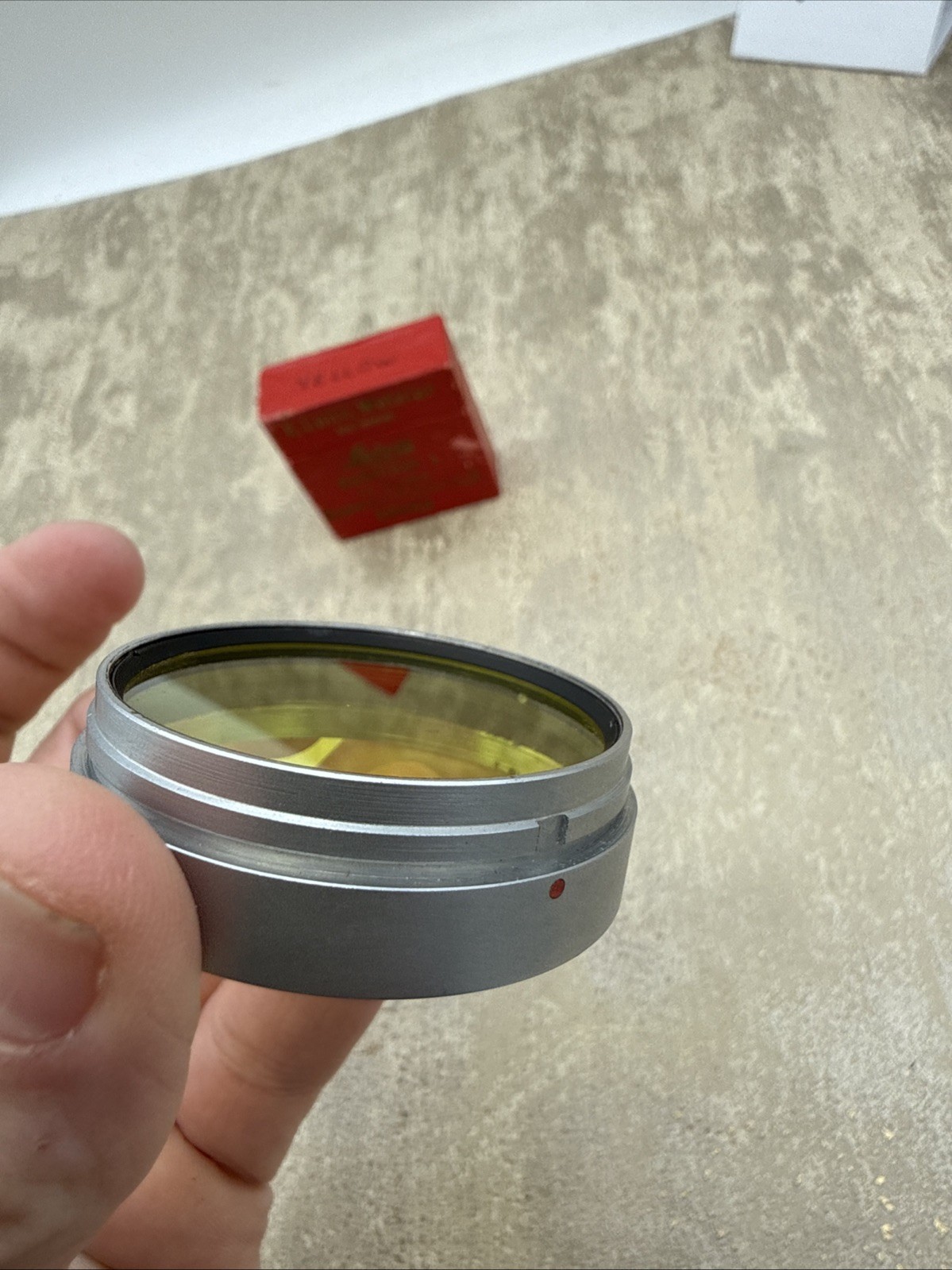 Ernst Leitz Leica Gelbfilter 1 Yellow Camera Filter Model XOOQG Wetzlar Germany
