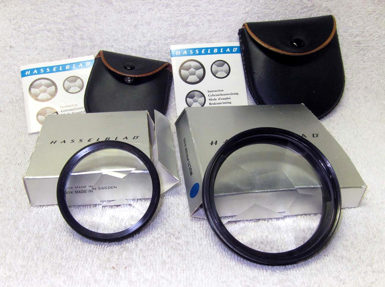 TWO Hasselblad/Zeiss MULTI-PRISM Filters 6/50 & 6/63 for 500 C/M. MINTY w/Box