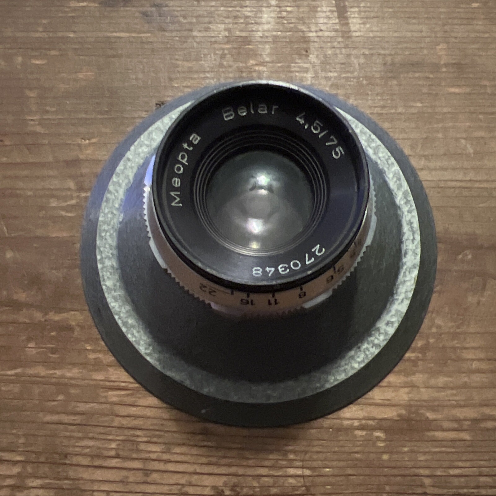 MEOPTA Belar 4,5 / 75 Vergrösserungsobjektiv Lens Objektiv+Gegenlichtblende Meop