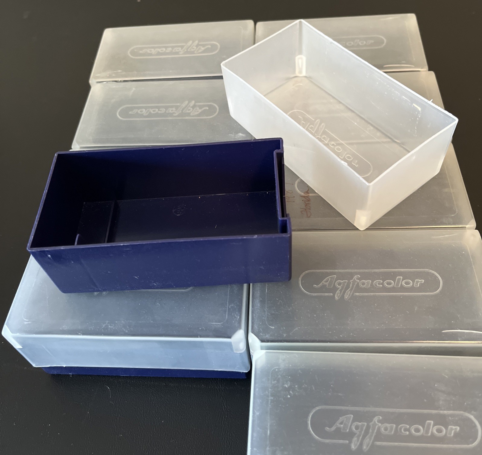 Lot Of 10 Plastic Agfa 1970’s Vintage Slide Trays Containers ￼