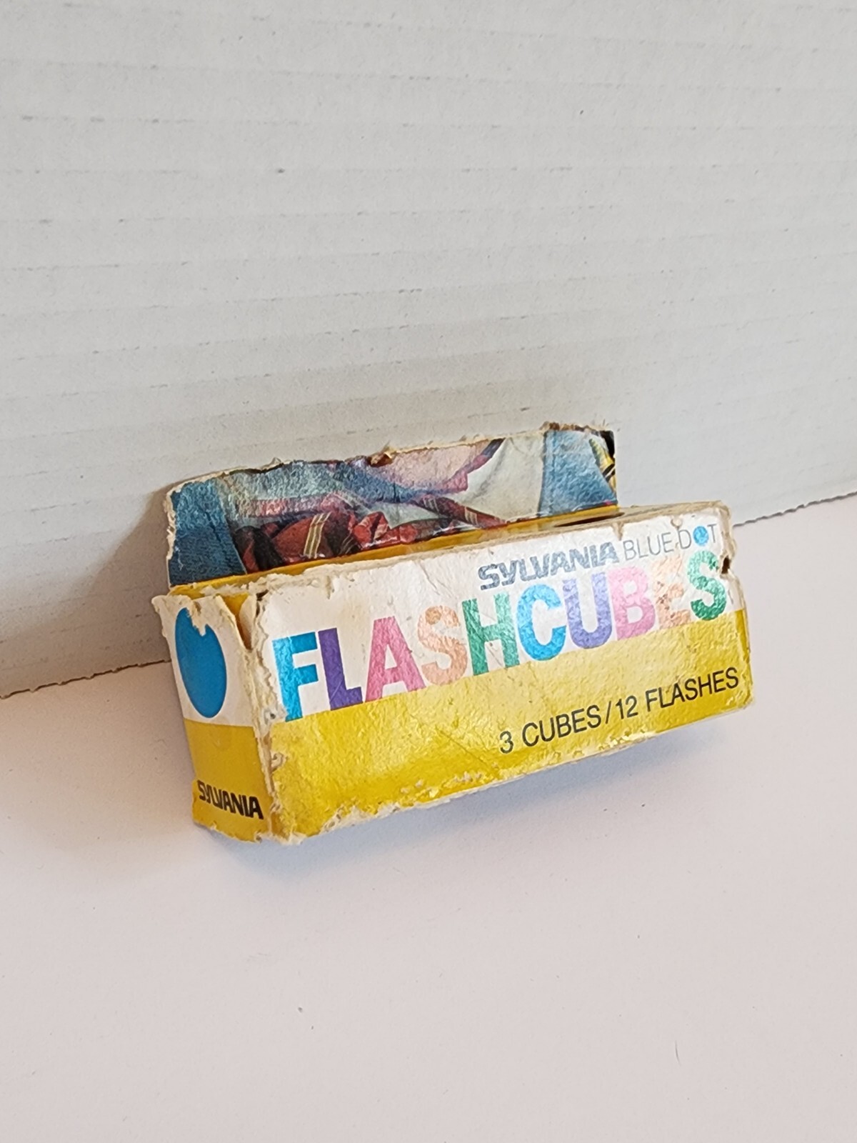 Vintage- Sylvania Blue Dot Flash Cubes- 3 Pack – 12 Flashes, Three Flashcubes