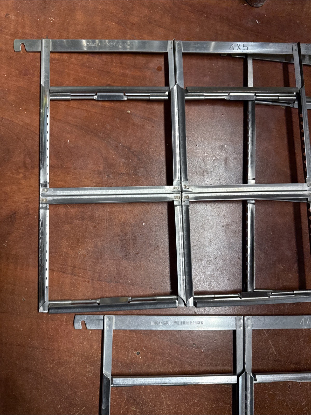 Vintage Genuine 5x KODAK STAINLESS STEEL MULTIPLE 4”x5” FILM HANGER 4x – 4”x5”