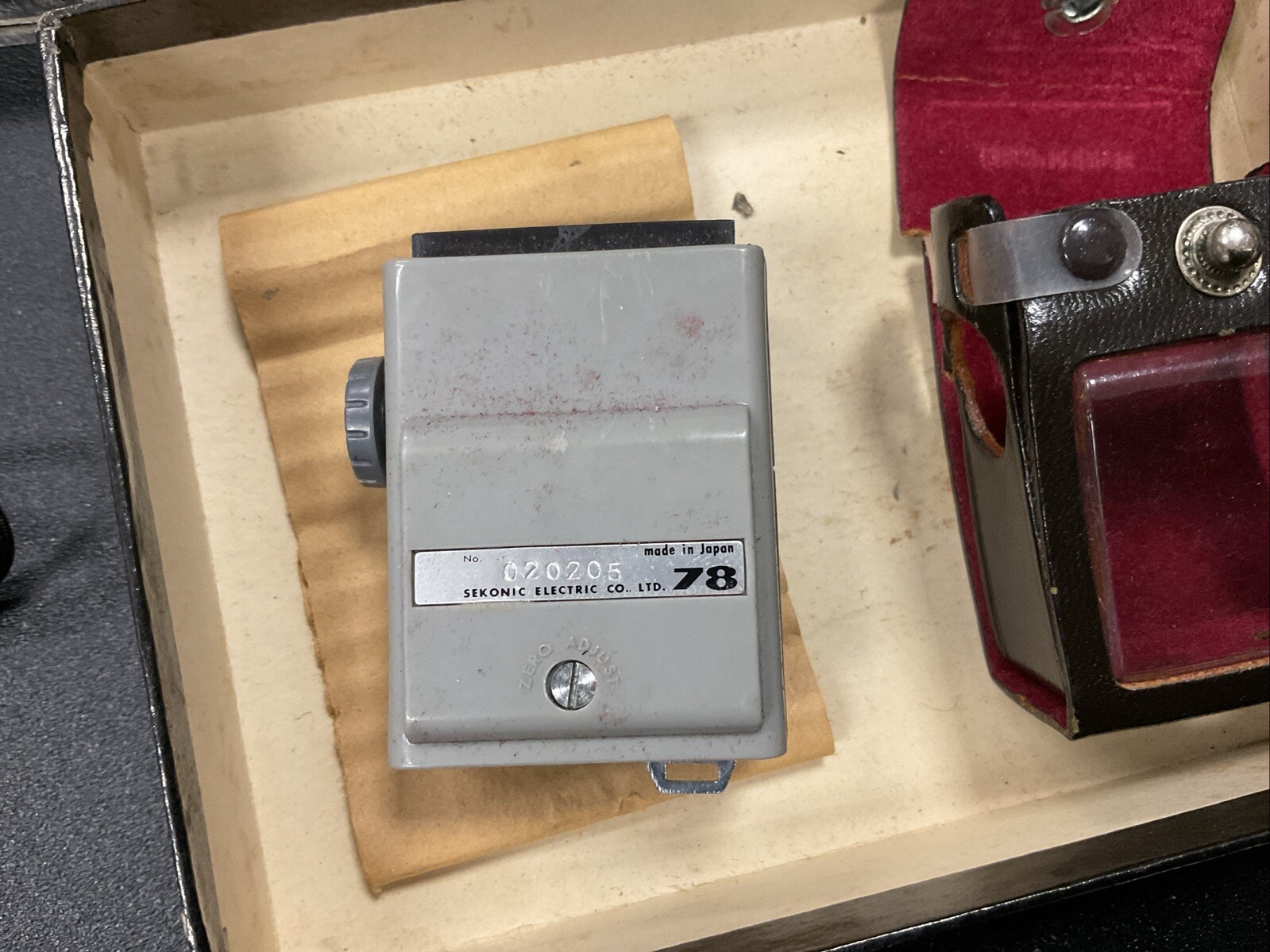Vintage Sekonic Movie Meter L-78 Original Box And Case Old VTG Electric Mini