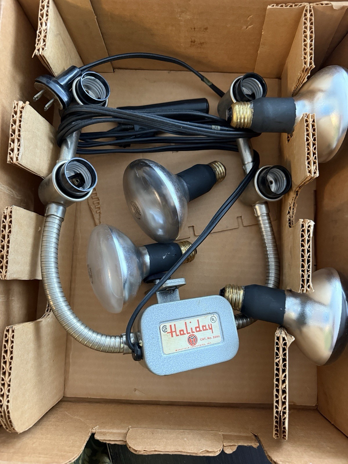 Holiday Flexible 4-light Movie Camera Light Bar – vintage working