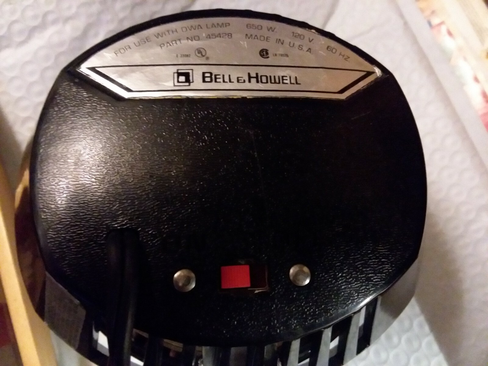 Bell & Howell 650 watt Electric Photography Lamp – Model 45428 – Tested Working