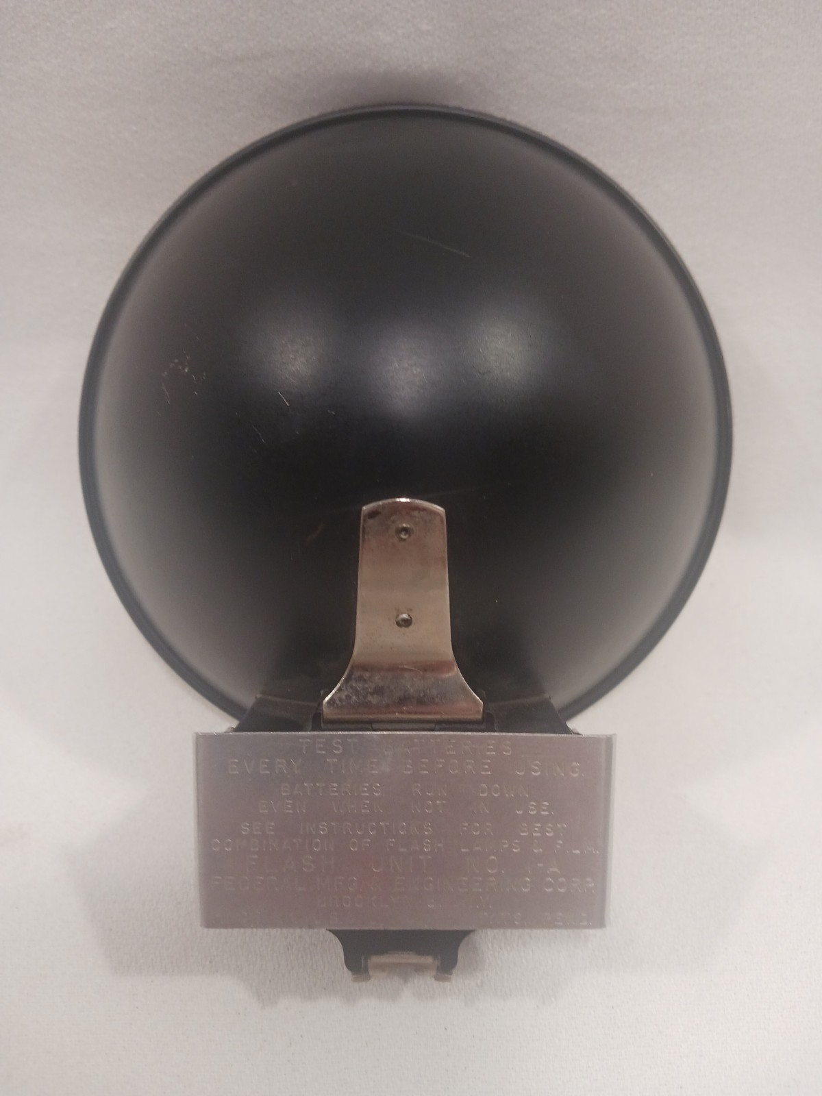 Vintage Camera Flash Reflector Hot Shoe Mount Unit 1A 5.5 inch Federal Brooklyn