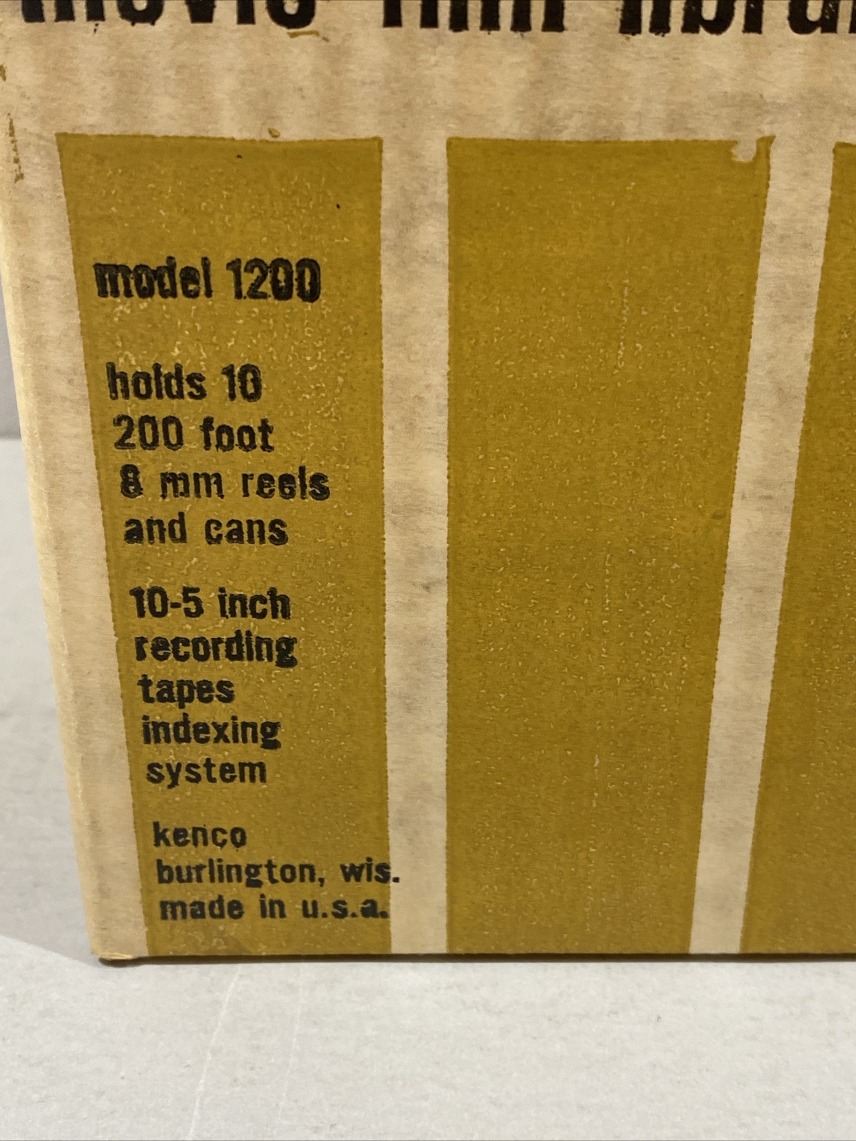 Vintage Model 1200 Kenco Movie Film Library Chest In Original Box + Index Card