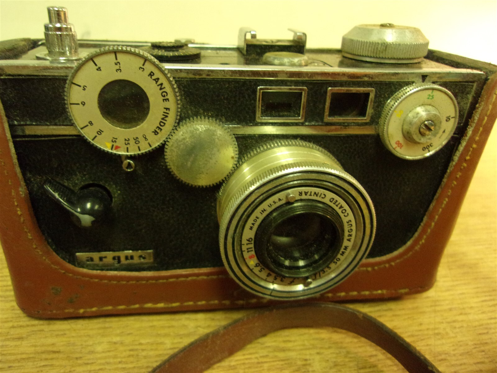 Vintage 50mm Argus Coated Cintar F/3.5 w/ Case *FREE SHIPPING*