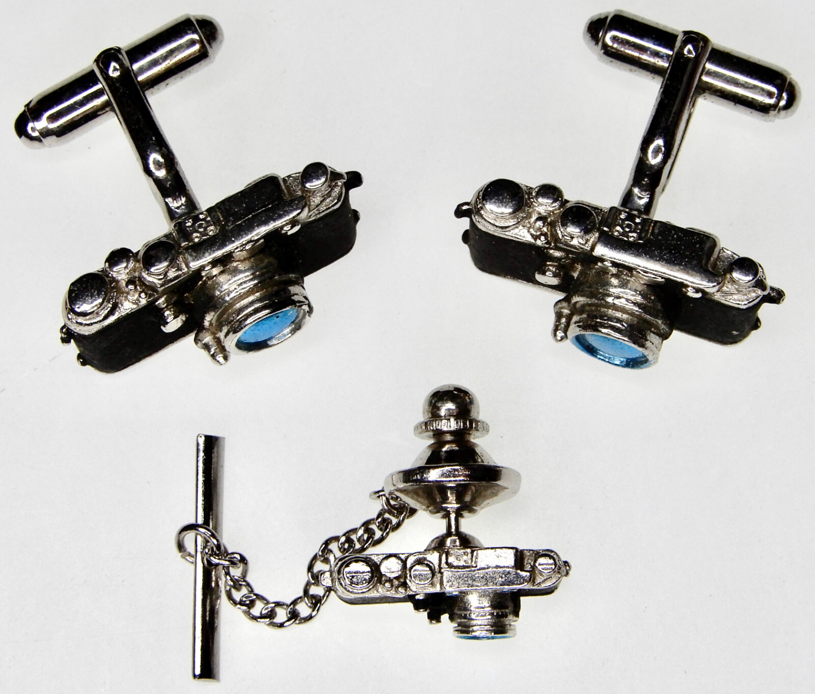 Leica Screw Mount Camera Cufflinks & Tie Clip Set ………. Minty