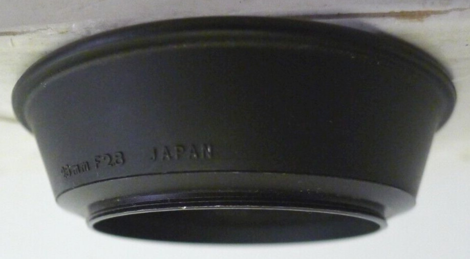 Olympus 28mm F2.8 Rubber Hood Screw In 49mm – Made in Japan – Vintage BB