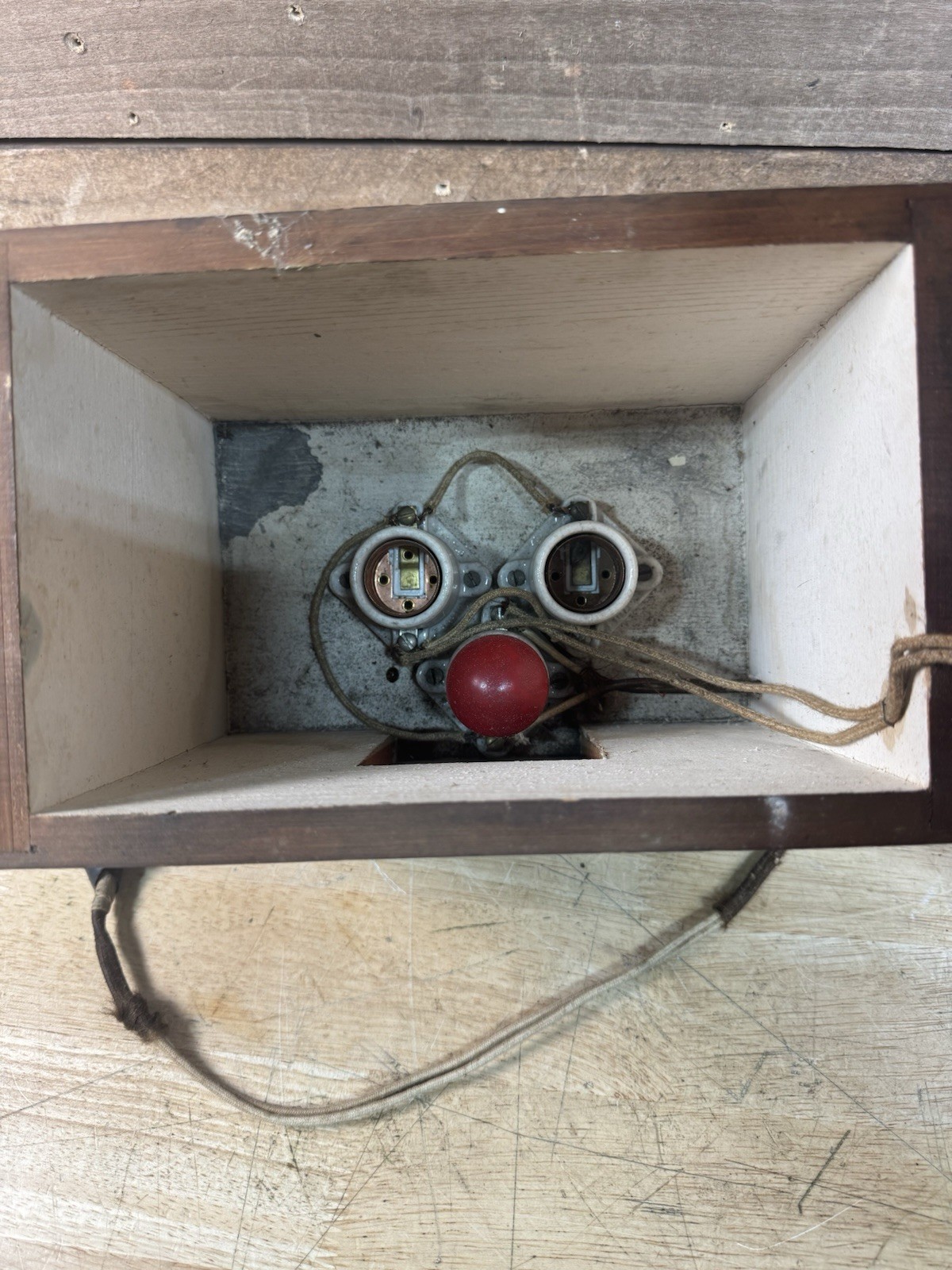 Antique Wooden Photo Light Box Film Developer