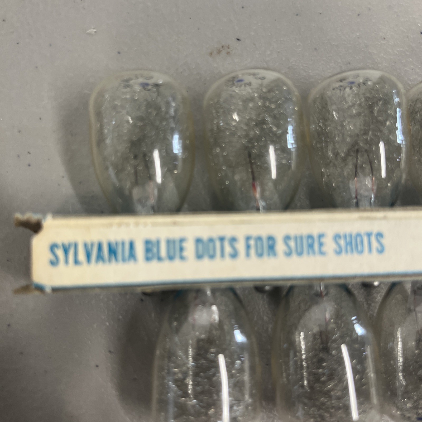 Vintage Sylvania Blue Dot Flashbulbs M3 Clear Bulbs with Original Packaging