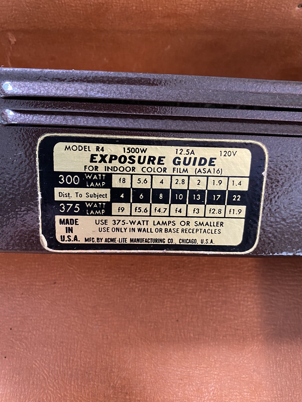 Vintage Acme Mov-E-lite mode r4