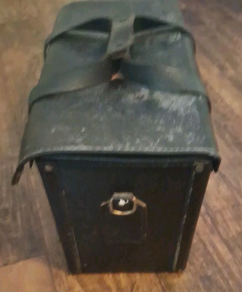 Vintage Coast Photographers Camera Bag Top Grain Cowhide Black Leather USA Made
