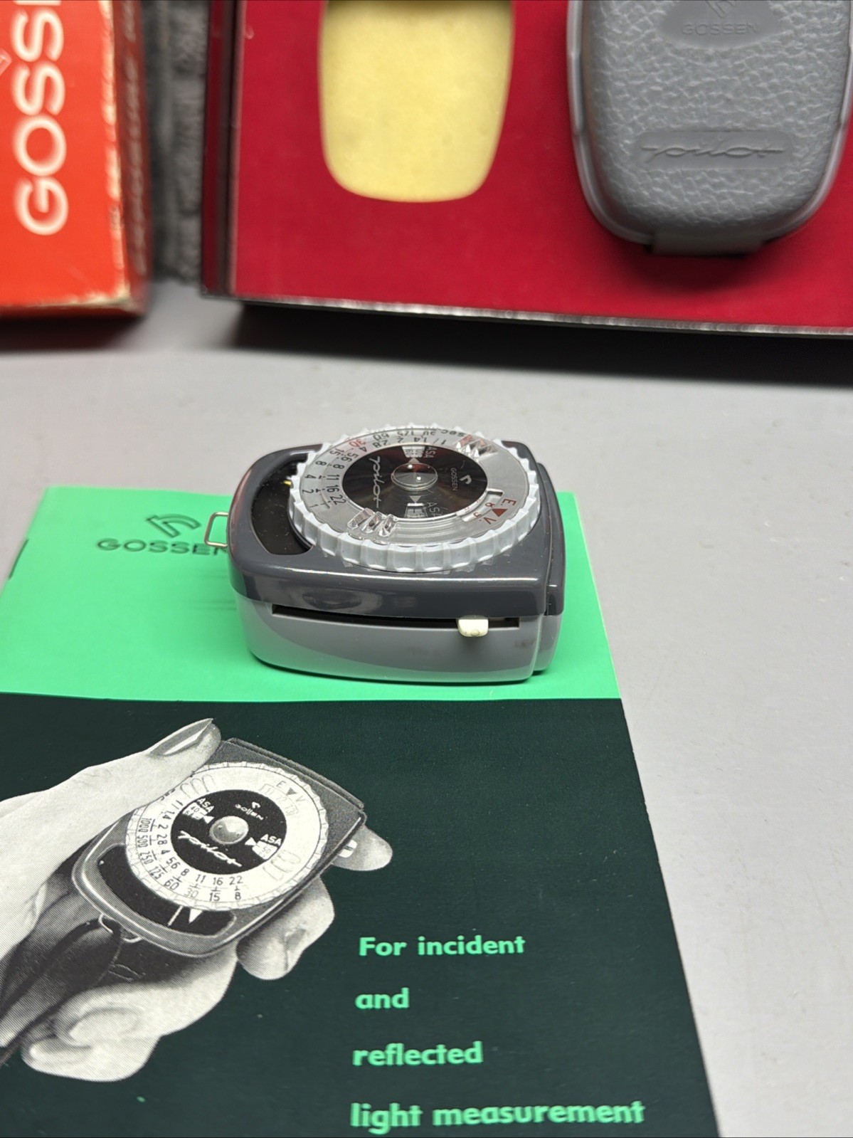 Gossen Pilot Precision Exposure Meter with Box Case & Manual