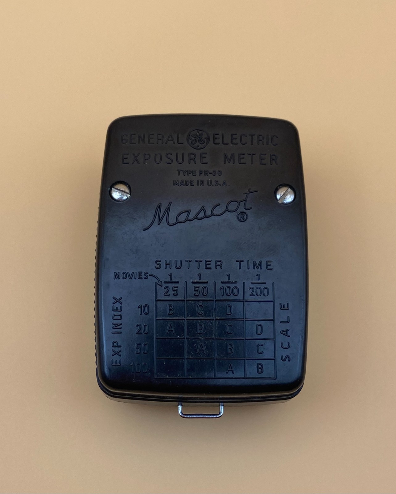 Vintage GE General Electric Type PR-30 Mascot Exposure Meter w/Leather Case