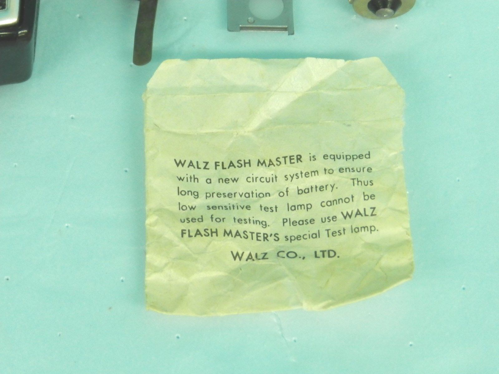 VINTAGE ~ WALZ FLASH MASTER, BULB, BULB ADAPTER
