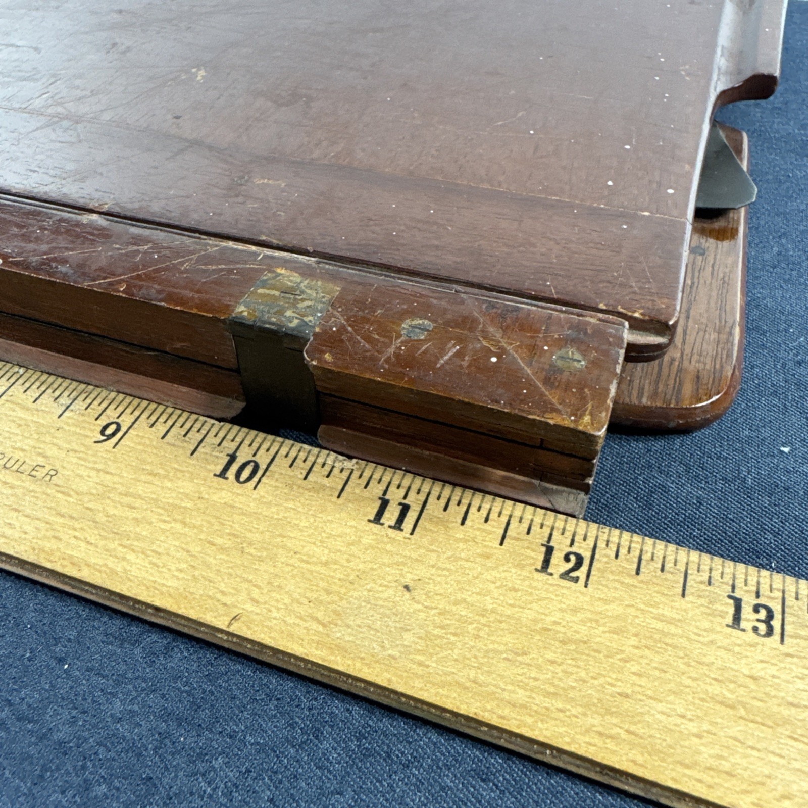 8×10 Double Sided Mahogany Book Style Glass Plate Holder Tailboard Wood Camera
