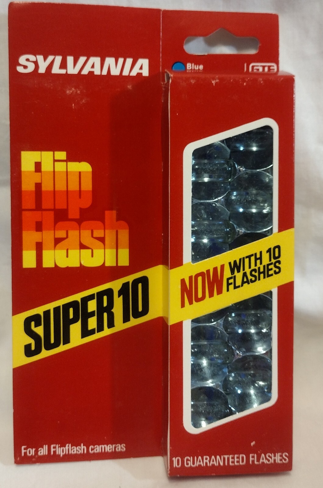 Box Of 12 Carded Vintage Sylvania FlipFlash Super 10 Blue Dot. 120 Flashes