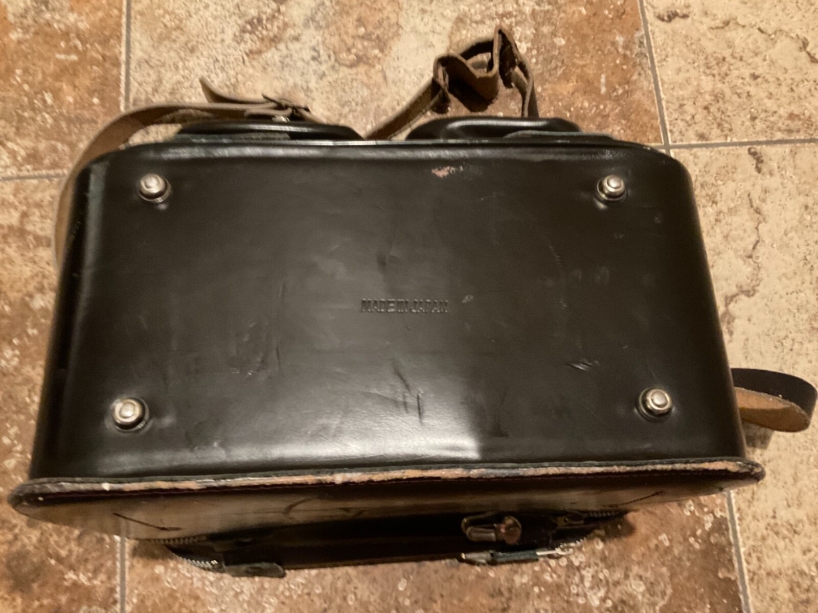 VINTAGE CAMERA BAG JAPANESE BROWN LEATHER