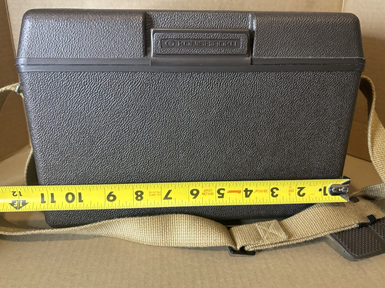 Vintage KONICA Hard Shell Camera Case / Box with Strap Made in Japan Rare HTF