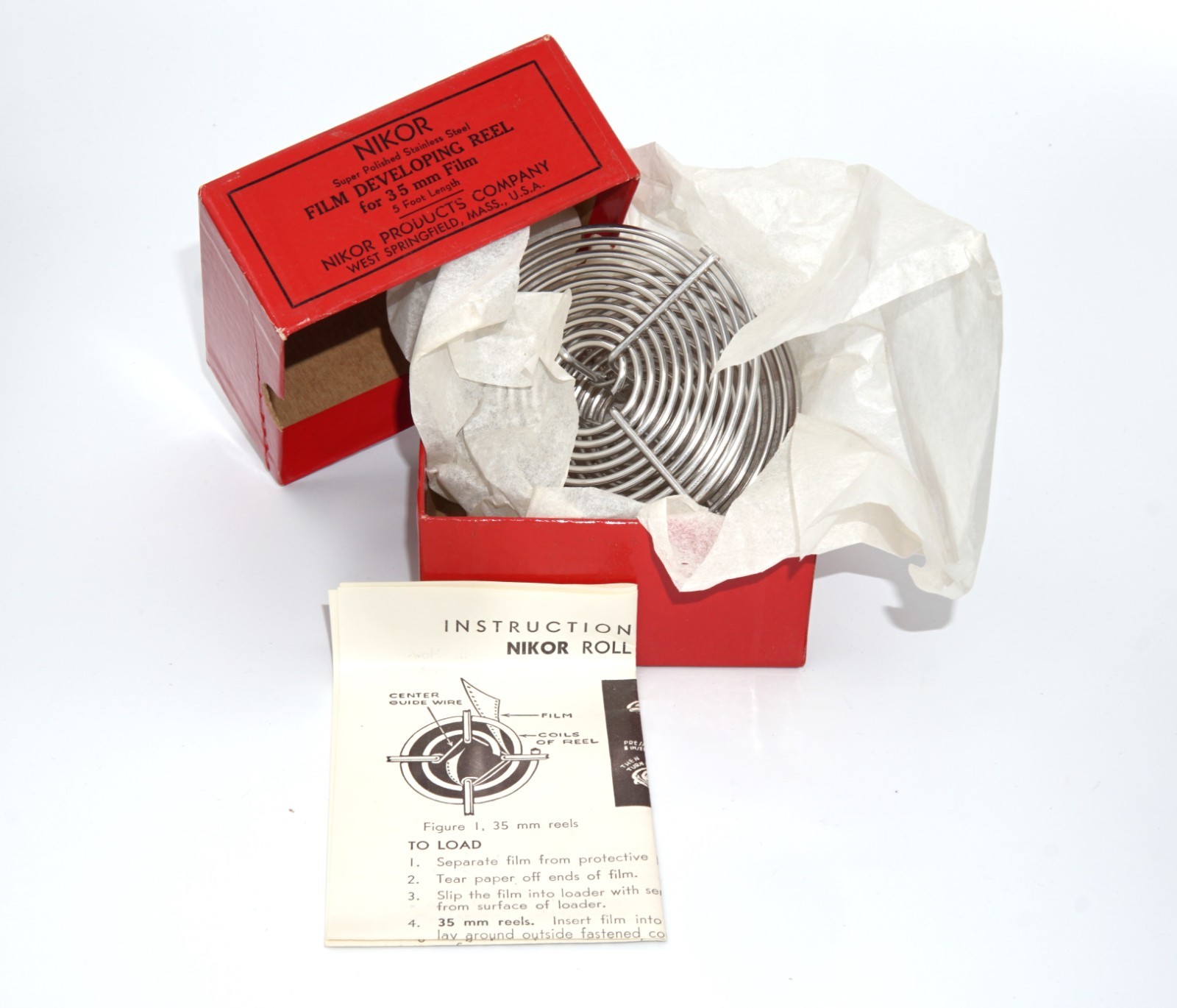 Vintage Nikor Metal 35mm Film Developing Reel for up to 5 feet of Film