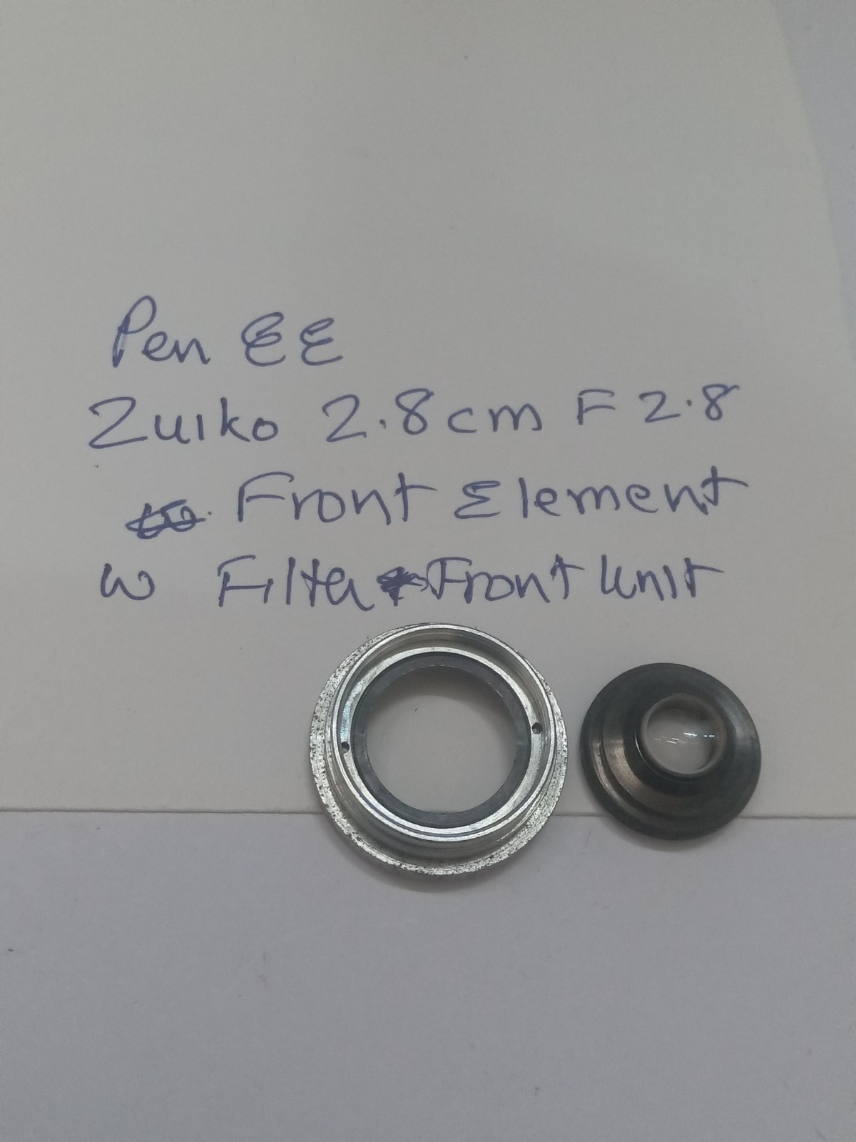 Olympus Pen EE Zuiko 2.8cm F2.8 Front Lens Element W Front Unit Ring