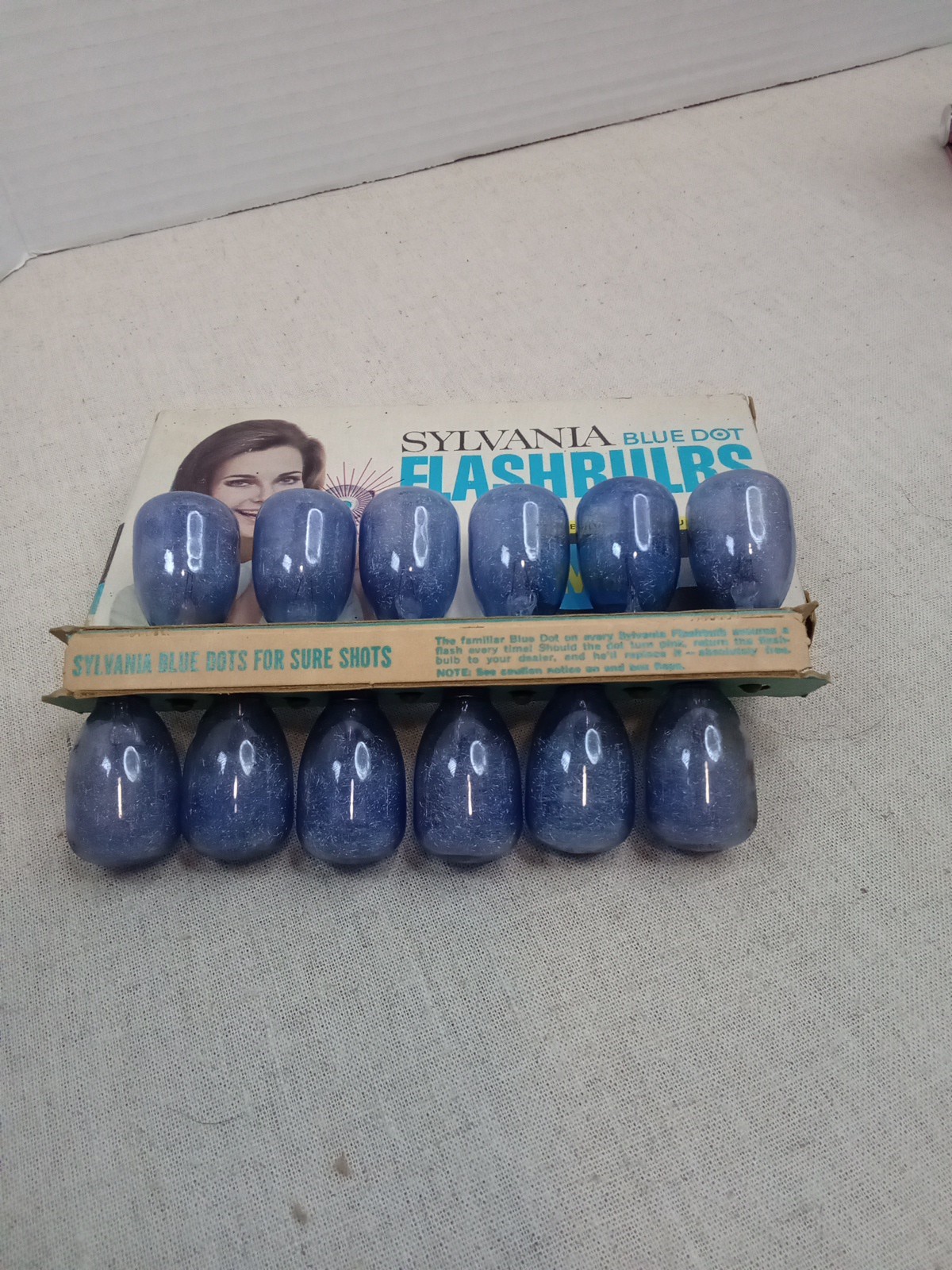 Sylvania Blue Dot Flashbulbs M2B Set Of 12, Open Box; Unused Bulbs