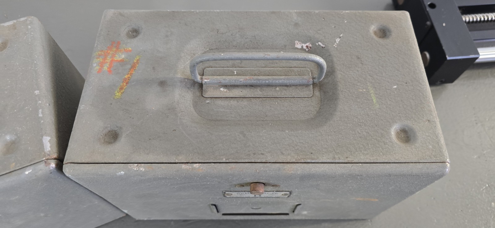 Brumberger Reel to Reel Metal Storage Case B Film Case Lot Pair