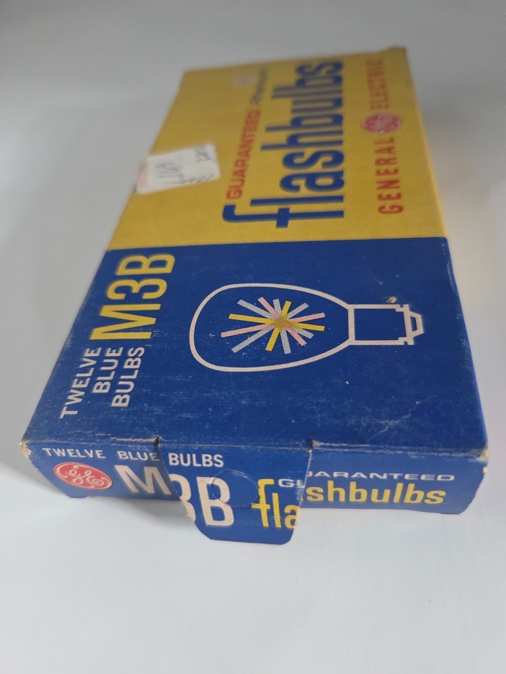 General Electric M3B Flashbulbs Rhenium Blue Bulbs Vintage Photography Box