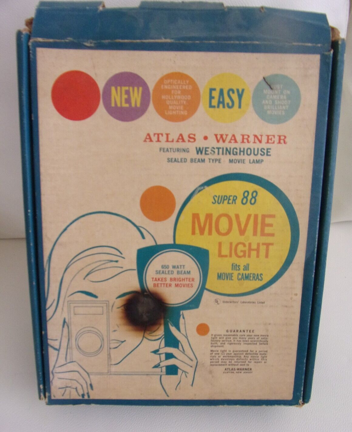 Vintage Westinghouse/Atlas Warner Super 88 Movie Light