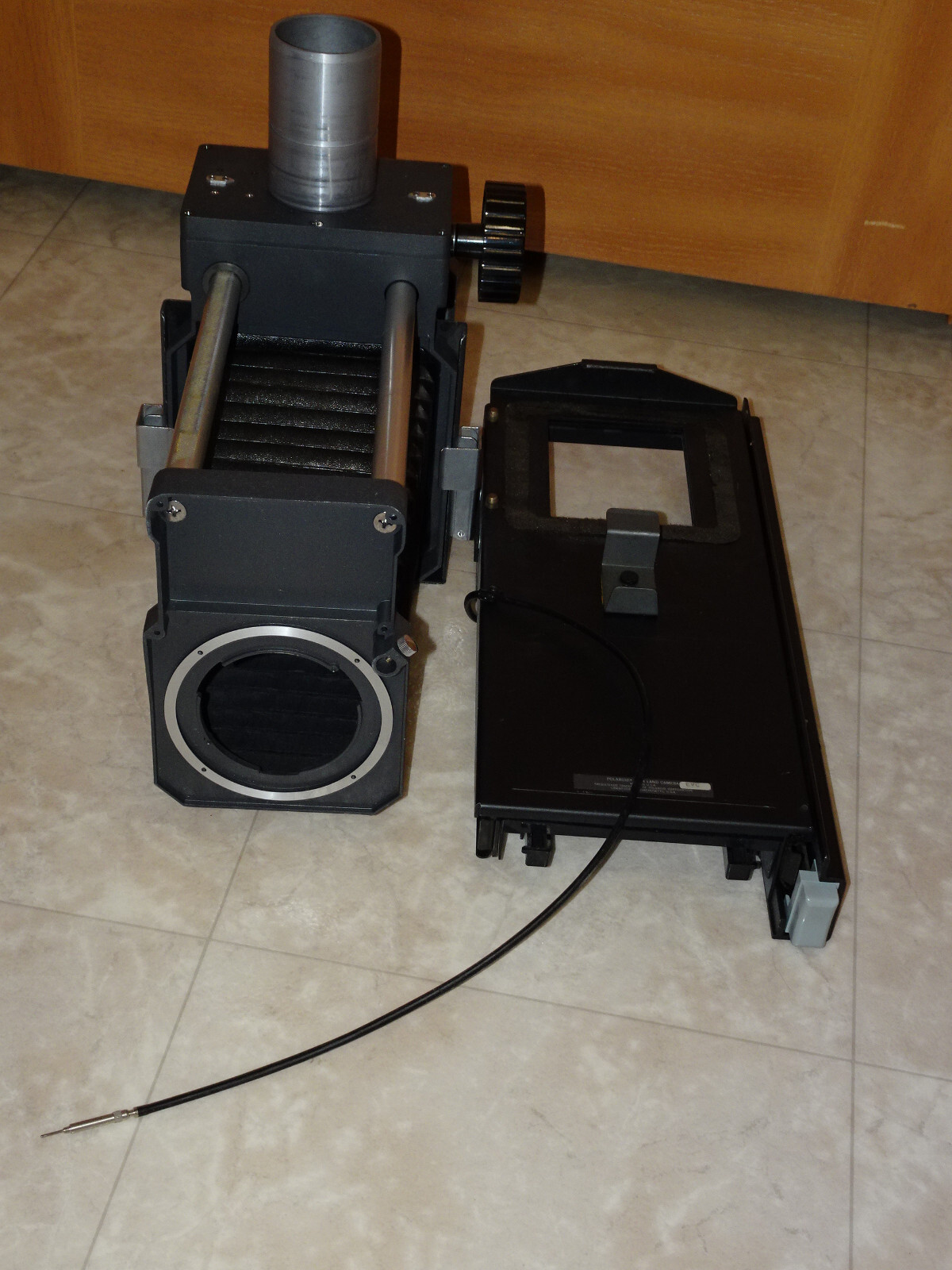 POLAROID Large Format MP4 4×5 Sliding Camera Head w/ Focusing Bellow & Macro Ex*