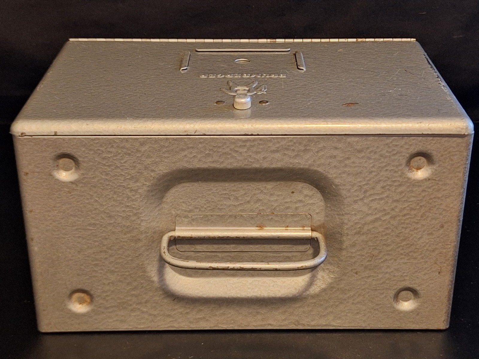 Brumberger 8mm 5″ 12 Reel Film Storage Cabinet Case Box Ejector w Reels & Cans