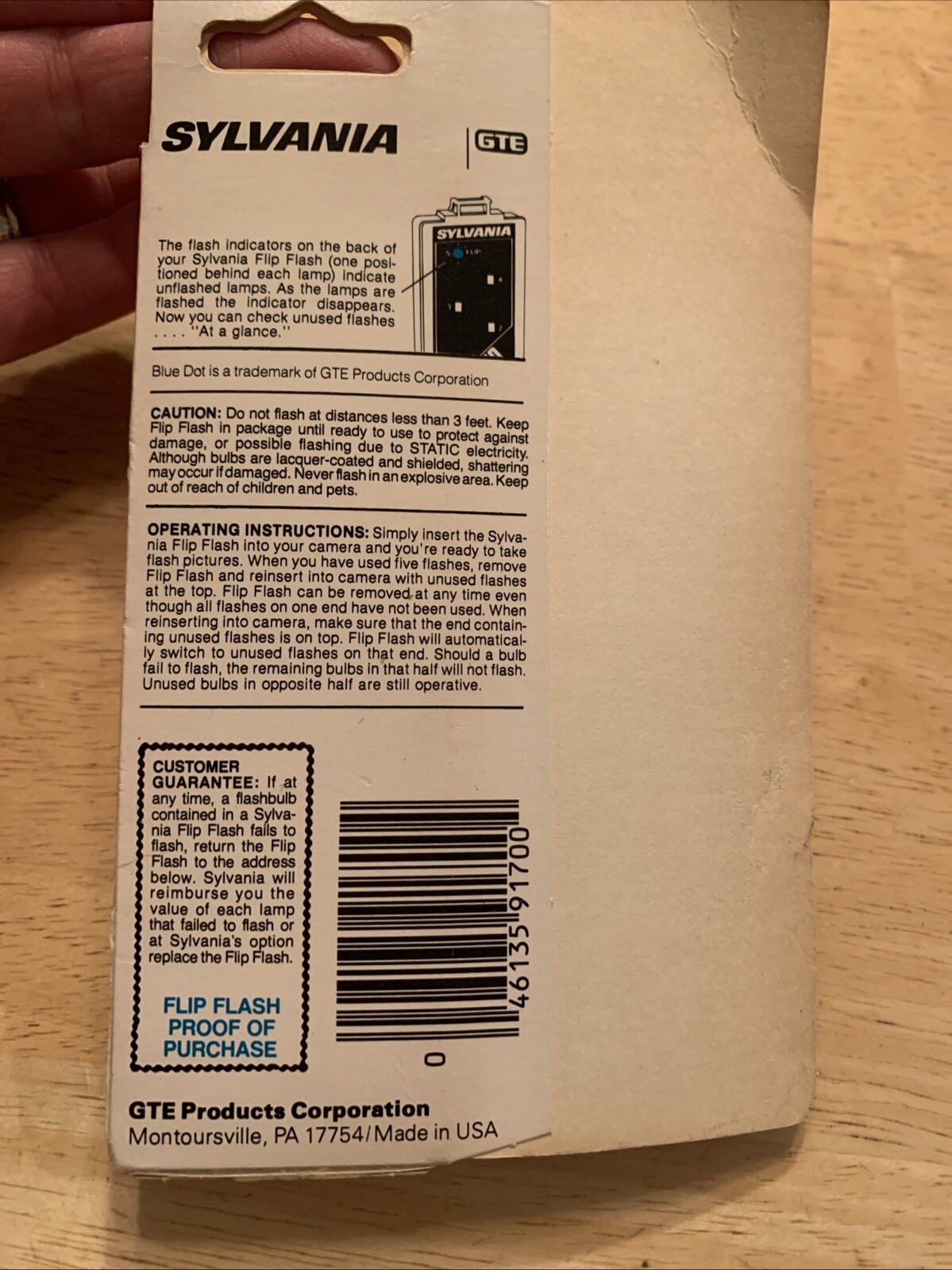 Sylvania Blue Dot Flip Flash Super 10 Flashes | NOS, For Flipflash Cameras