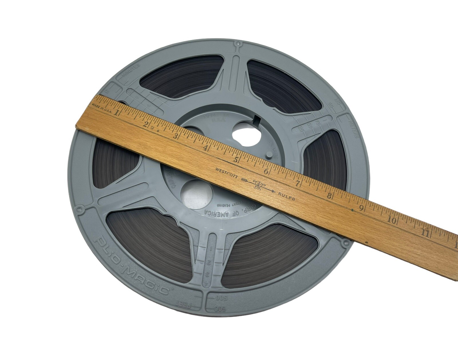 Vintage Plio-Magic 16mm Film Archival Plastic Storage Box 9″ Reel Film & Case