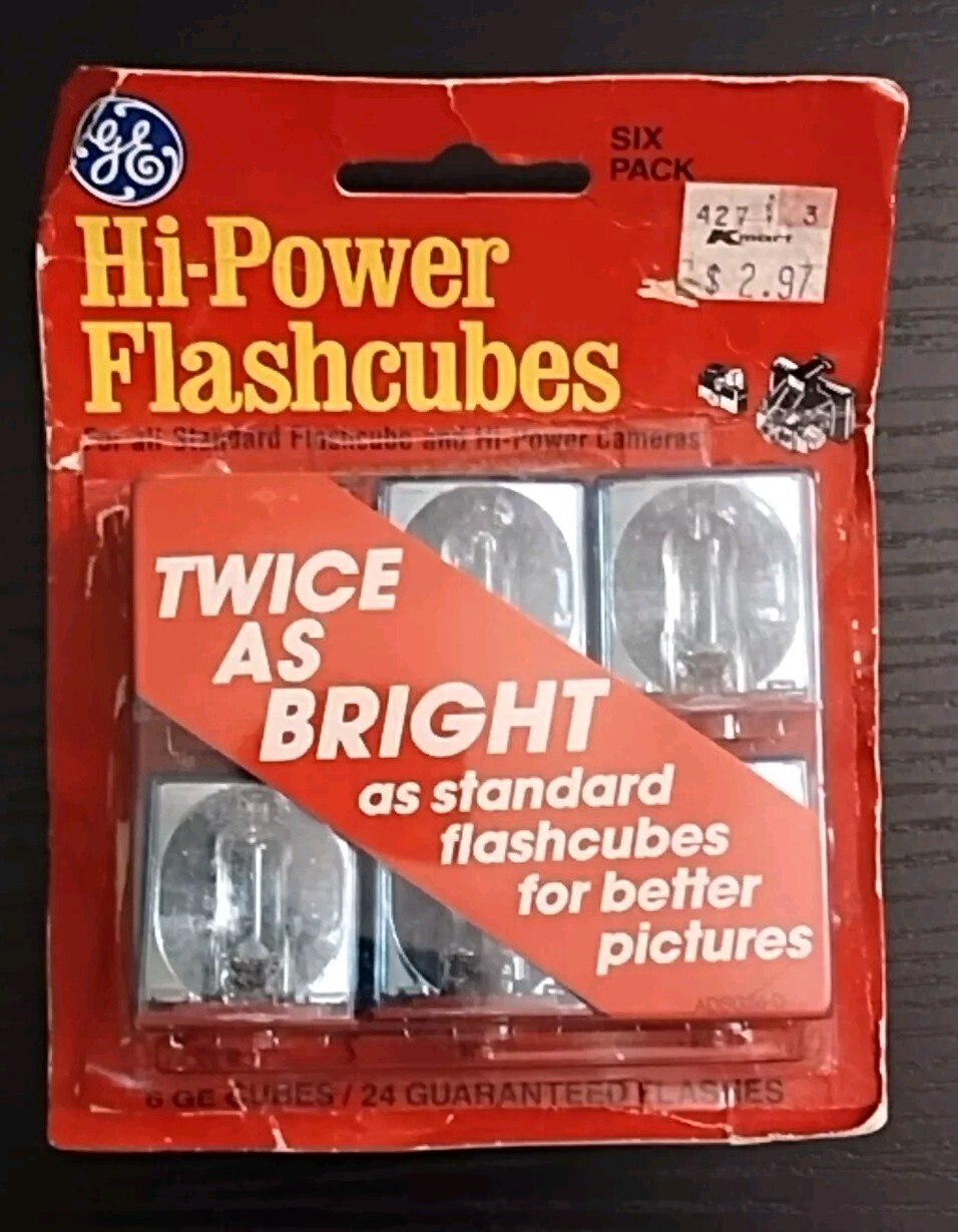 Vintage GE General Electric Flashcubes Flash Cubes 6-Pack Hi-Power