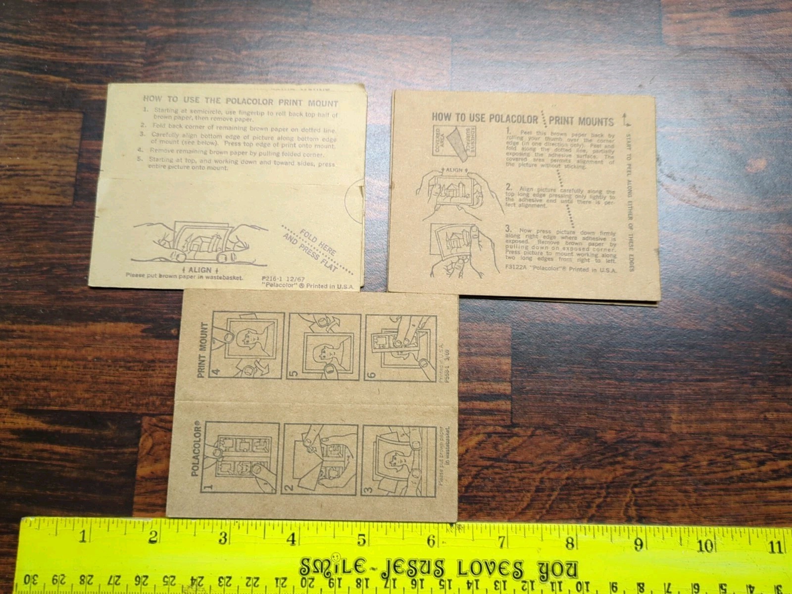 Vintage POLAROID Polacolor 3.375″ X 4.25″ Print Mounts Set Of 13