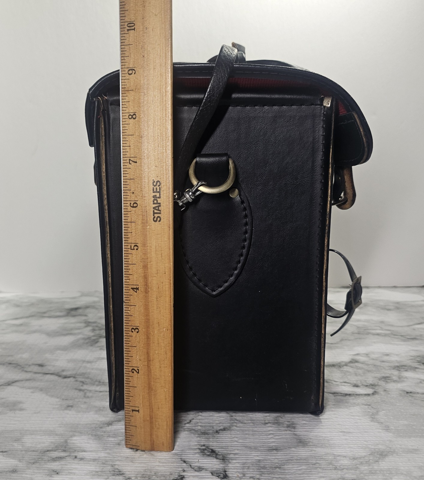 Vintage Kali-Bag Black Leather Camera Bag Large Kalimar Made in Japan