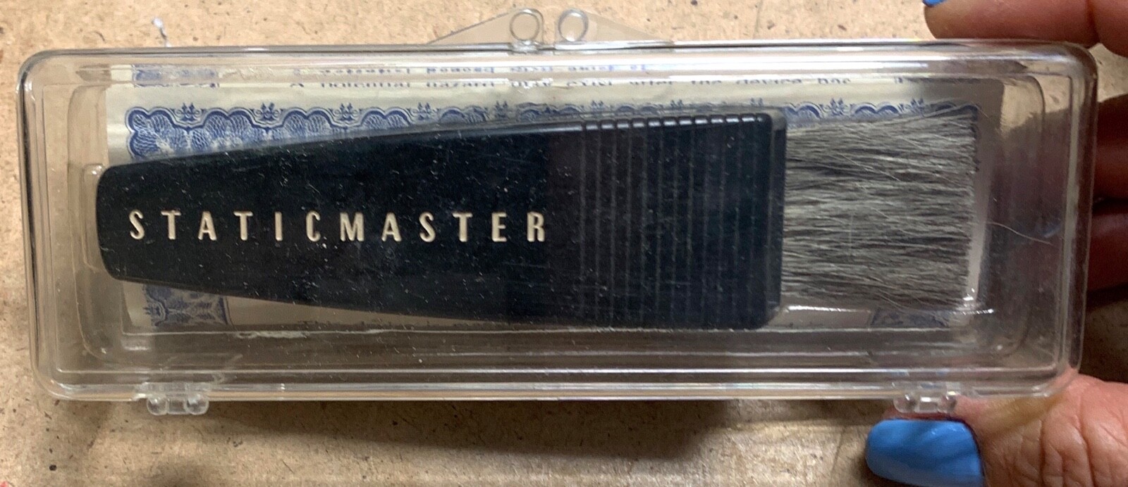 Staticmaster Brush Static Eliminator Dust Remover Photography & Audio 1950s