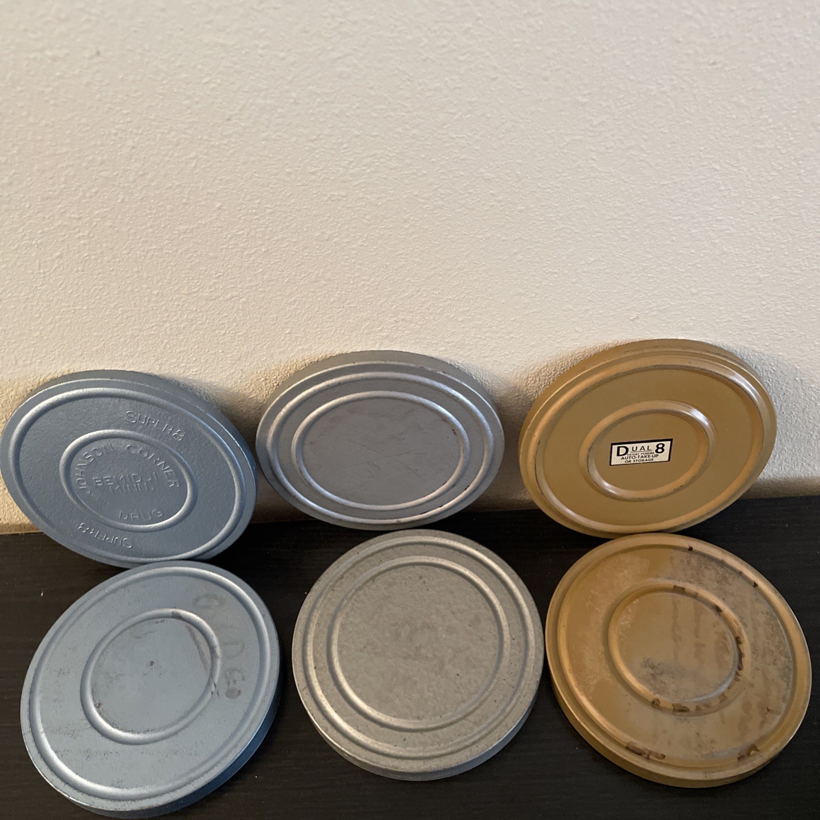 Lot Of 3 Super 8mm Reels & Cases 1 From Johnson Corner Drug Bemidji Minn. 5 1/8”