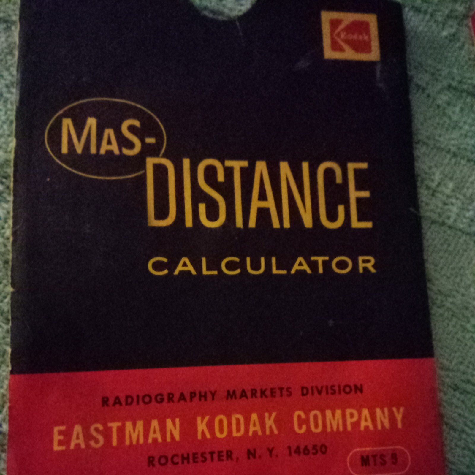 Kodak MaS Distance Calculator 1949 Vintage Photo Equipment