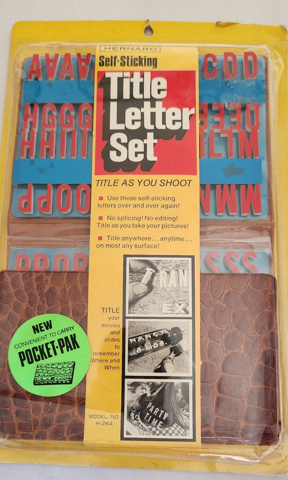 Hernard 3D Self Sticking Tile Letters VTG 70s Uppercase Rare Red! NEW Model H264