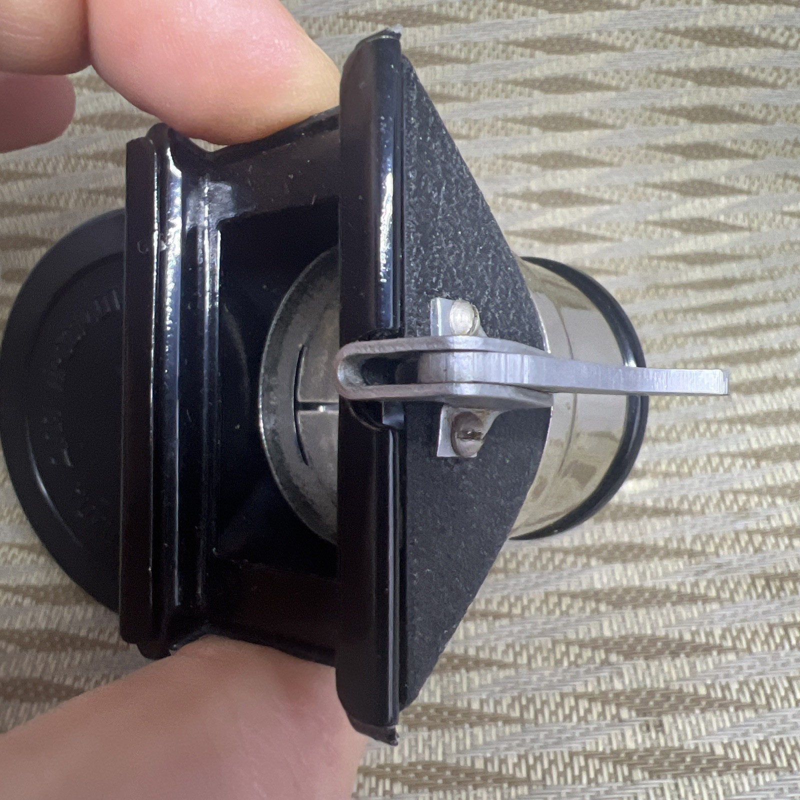 Vintage magnifying loupe for viewing film frames L-5 Bakelite box USSR KOMZ